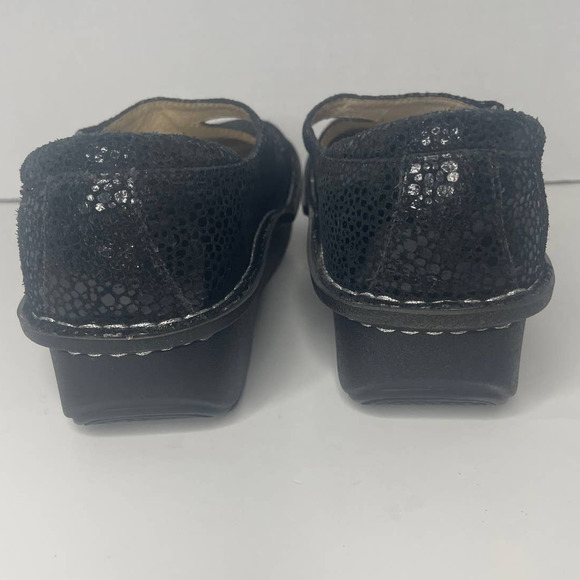 Alegria Dayna 561 Black Dottie Mary Jane Shiny Platform Wedge Platform Women’s 9 - Picture 4 of 10